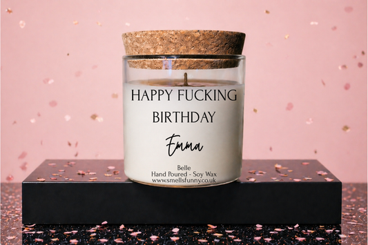 Personalised Happy F'cking Birthday - Candle (more options)