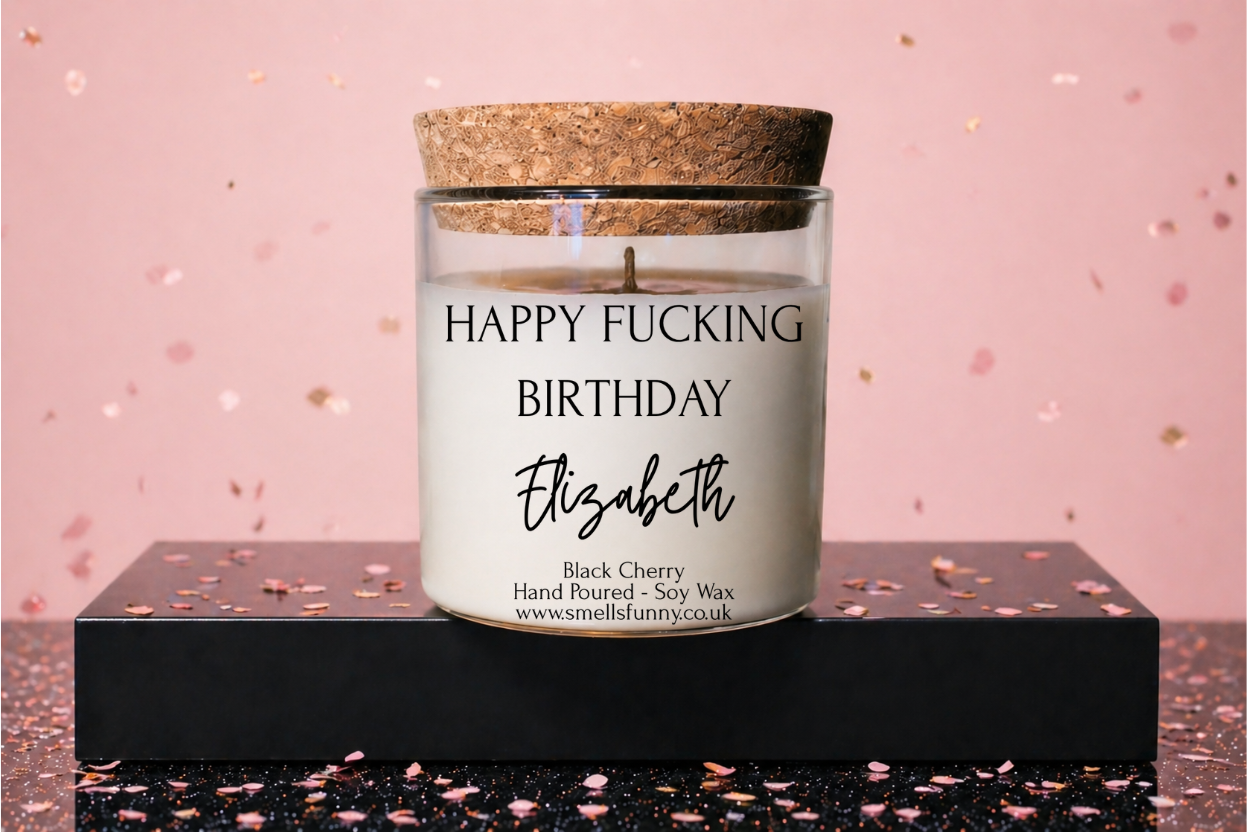 Personalised Happy F'cking Birthday - Candle (more options)