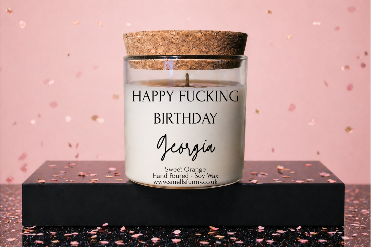 Personalised Happy F'cking Birthday - Candle (more options)
